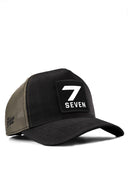 7 numara logolu cordura siyah-haki trucker sapka
