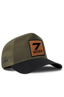 Cordura Black & Khaki Trucker Hat with Number 7 Patch - BlackBork