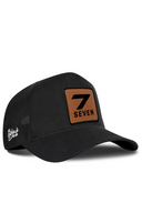 Cordura Black Trucker Hat with Number 7 Patch - BlackBork