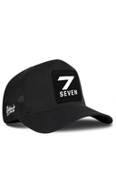 Cordura Black Trucker Hat with Number 7 Patch - BlackBork