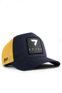 7 numara logolu koyu lacivert-sar trucker sapka