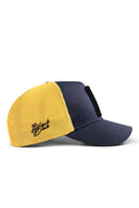 7 numara logolu koyu lacivert-sar trucker sapka