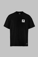 7 numara logolu oversize m-l b-shirt siyah