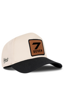 Black & Beige Baseball Cap with Number 7 Patch - BlackBork