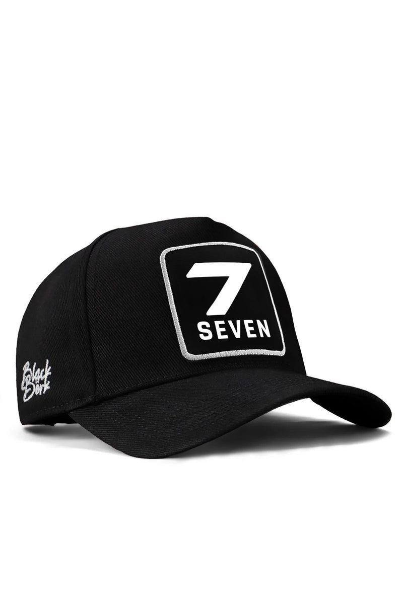 Black BlackBörk Baseball Cap with Number 7 patch