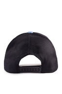 7 numara logolu siyah-buz mavi trucker sapka