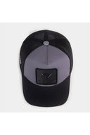 7 numara logolu siyah-gri trucker sapka