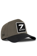 Black & Khaki Baseball Cap with Number 7 Patch - BlackBork
