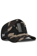 Camo & Black Trucker Hat - BlackBork