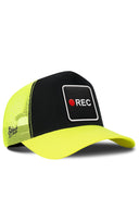 Neon & Black Trucker Hat with Rec Patch - BlackBork