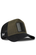 Cordura Black & Khaki Trucker Hat - BlackBork