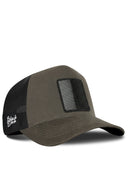 Khaki & Black Trucker Hat - BlackBork