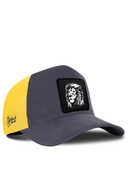 Anthracite & Yellow Trucker Hat with Lion Patch - BlackBork