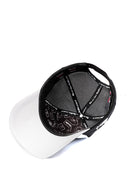 aslan logolu beyaz-siyah trucker sapka