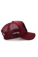 aslan logolu bordo trucker sapka