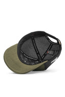 aslan logolu cordura haki-siyah trucker sapka