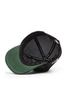 aslan logolu cordura petrol yesili-siyah trucker sapka