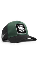 aslan logolu cordura siyah-petrol yesili trucker sapka