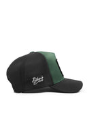 aslan logolu cordura siyah-petrol yesili trucker sapka