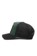 aslan logolu cordura siyah-petrol yesili trucker sapka