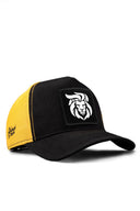 aslan logolu cordura siyah-sar trucker sapka