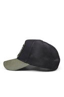 aslan logolu haki-siyah trucker sapka