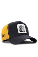 aslan logolu koyu antrasit-sar trucker sapka