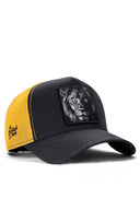aslan logolu koyu antrasit-sar trucker sapka