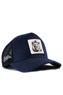 aslan logolu lacivert trucker sapka