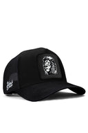 aslan logolu siyah trucker sapka