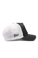 at logolu cordura siyah-beyaz trucker sapka