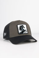 at logolu siyah-haki trucker sapka