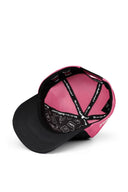 at logolu siyah-pembe trucker sapka
