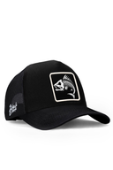 balk logolu siyah trucker sapka