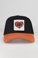 basketbol logolu kiremit-siyah trucker sapka