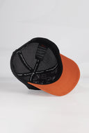 basketbol logolu kiremit-siyah trucker sapka