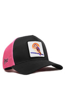 baykus logolu cordura siyah-pembe trucker sapka