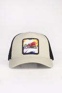 be positive logolu bej-siyah trucker sapka