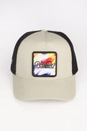 be positive logolu bej-siyah trucker sapka