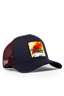 be positive logolu lacivert-bordo trucker sapka