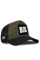 Cordura Black & Khaki Trucker Hat with Big Think Patch - BlackBork