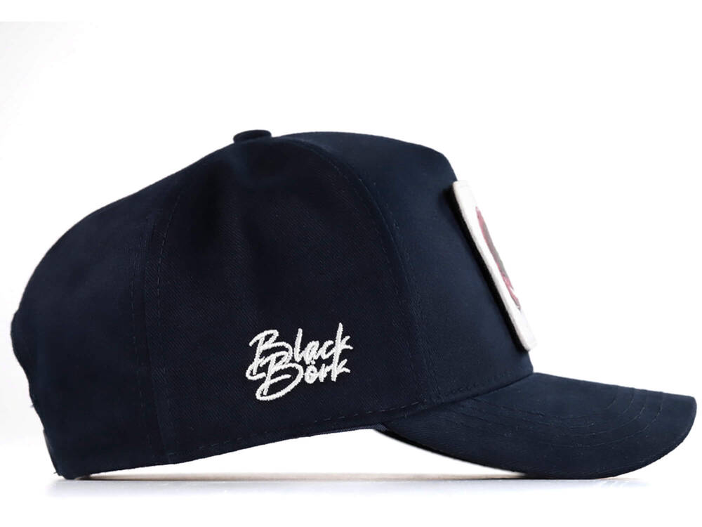 Gorra de béisbol azul marino BlackBork y parche V1 Go Home