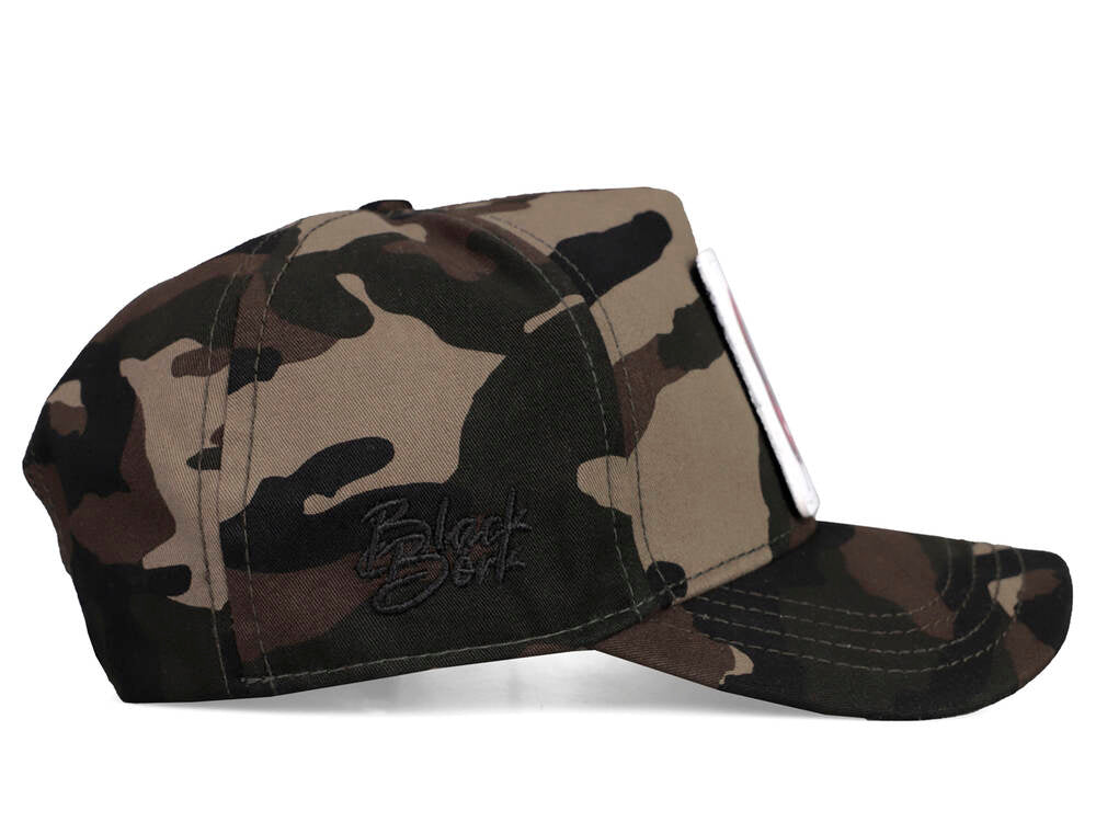BlackBork Camouflage Baseball Cap & V1 Skull Patch