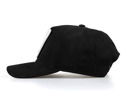 BlackBork Gorra de béisbol negra para niños y parche para auriculares V1 Mimic