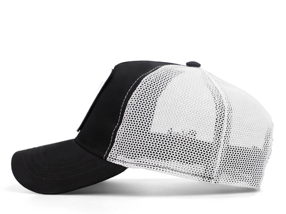 BlackBork Black/White Trucker Hat & V1 Don't Stop Until Patch