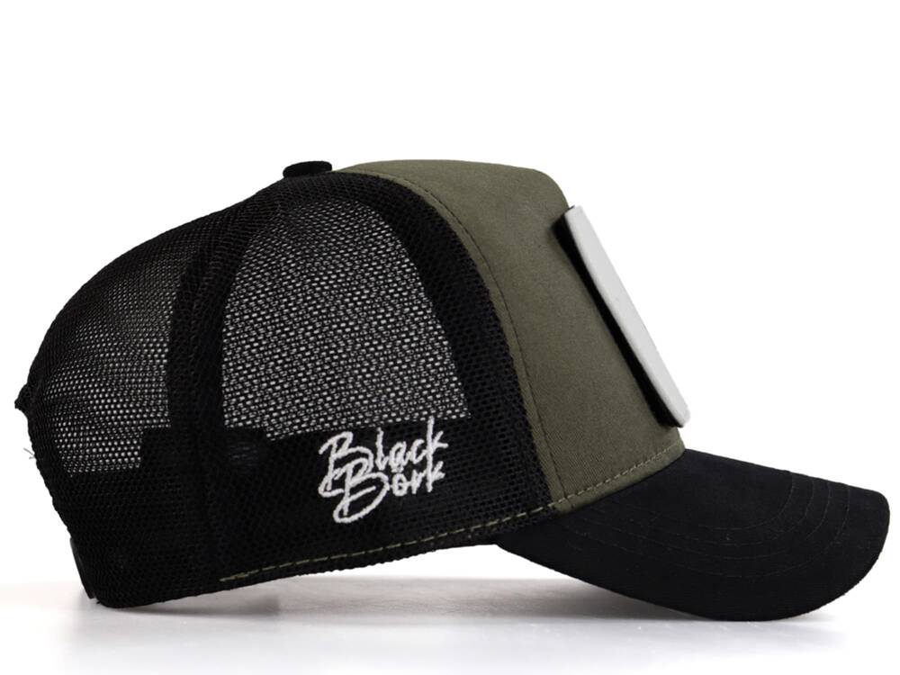 BlackBork Black/Khaki Trucker Hat & V1 Eagle Patch