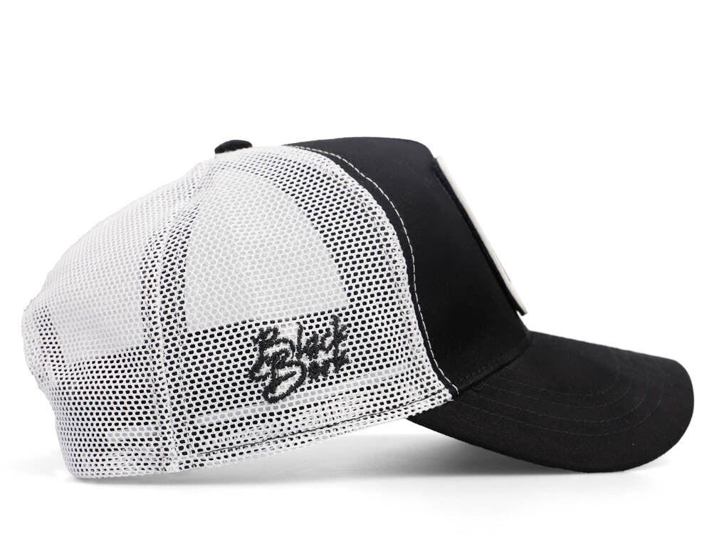 BlackBork Black/White Trucker Hat & V1 King Patch