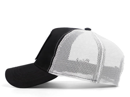 BlackBork Black/White Trucker Hat & V1 King Patch
