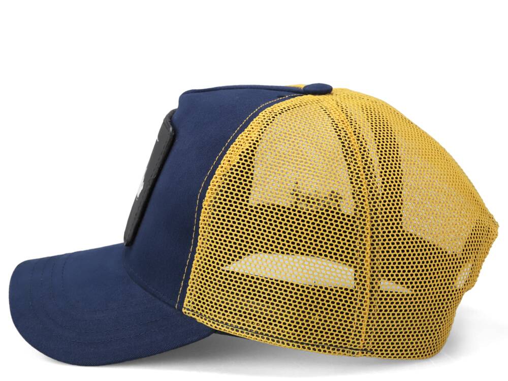 BlackBork Navy Blue/Yellow Trucker Hat & V1 Letter M Patch