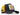 Gorra Trucker BlackBork antracita/amarillo y parche V1 con la letra R